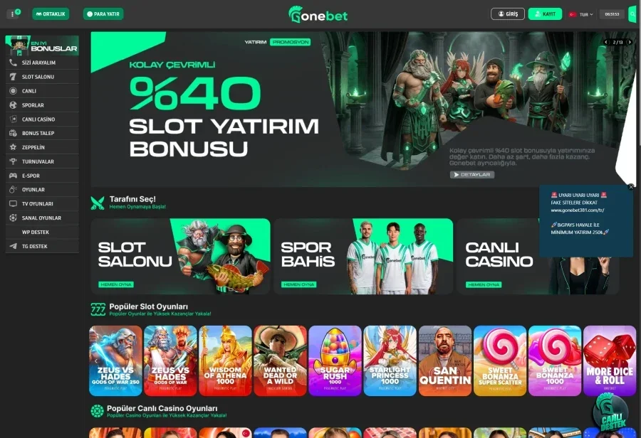 Gonebet ekran görüntüsü